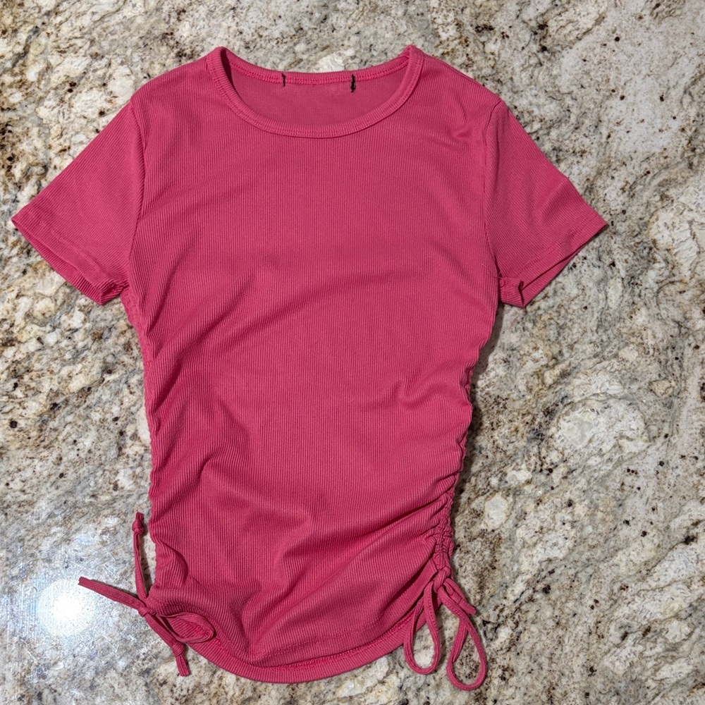 Women's Pink Ruched Top